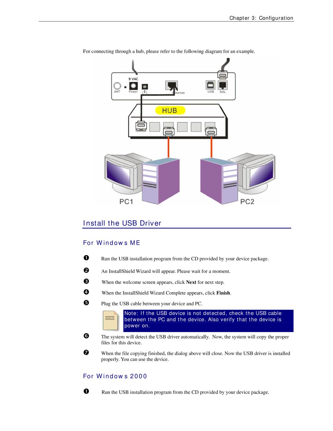 Siemens CL-110 user manual Install the USB Driver, For Windows ME 