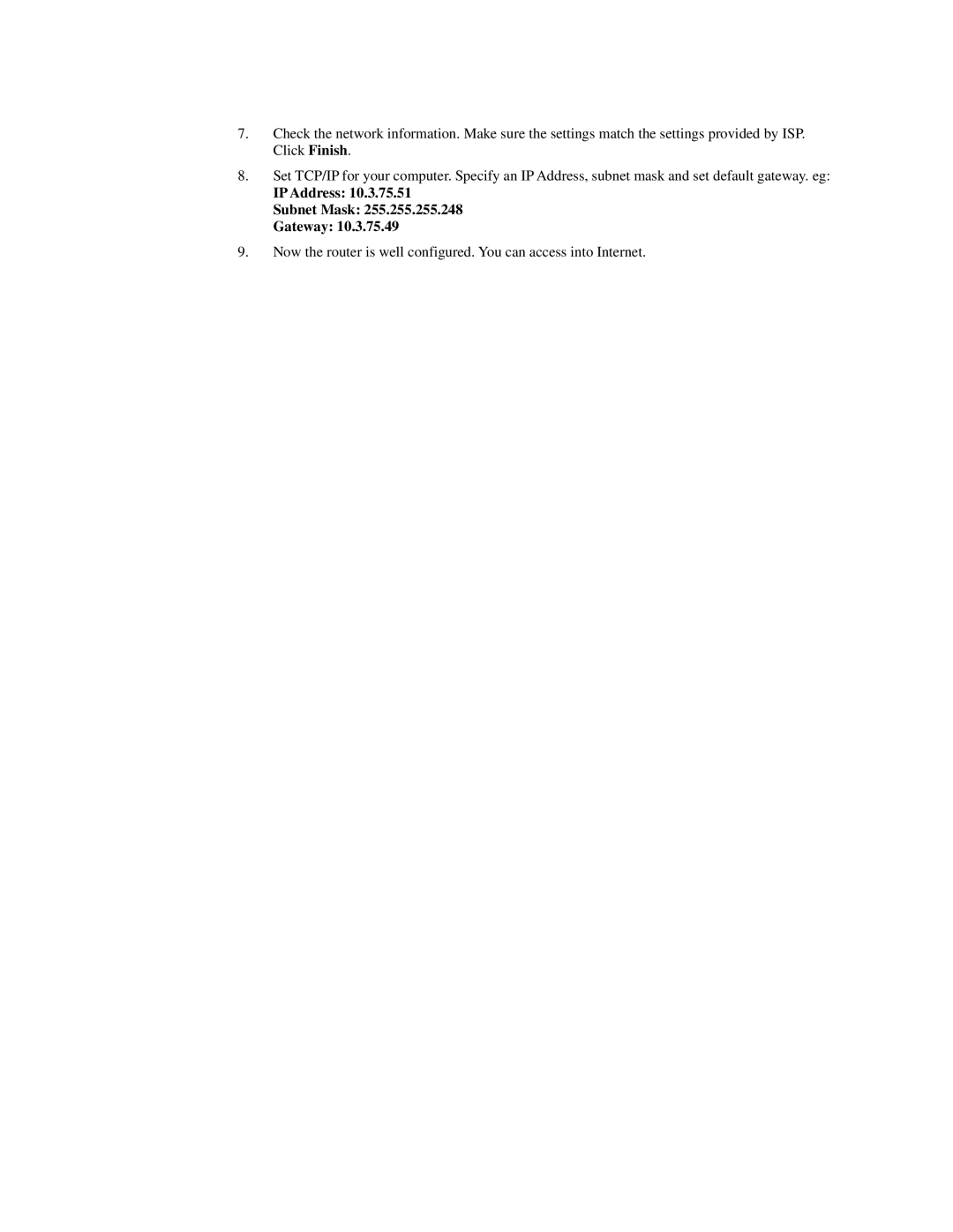 Siemens CL-110 user manual IP Address Subnet Mask Gateway 