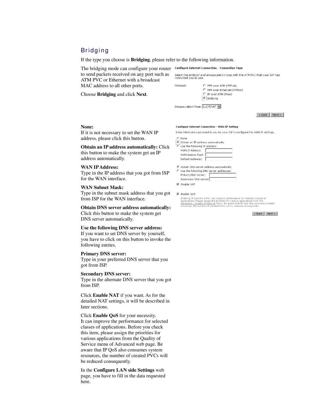 Siemens CL-110 user manual Bridging, None 