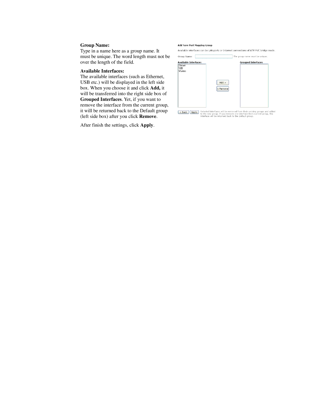 Siemens CL-110 user manual Group Name, Available Interfaces 