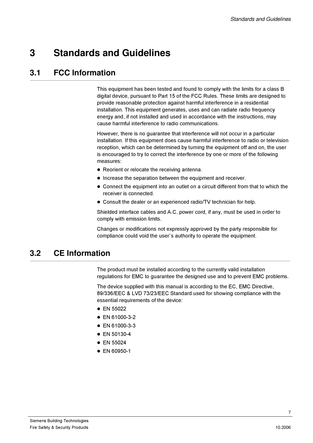 Siemens CMTC1920, CMTC1720 user manual Standards and Guidelines, FCC Information, CE Information 