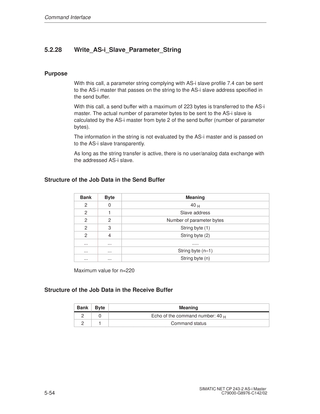 Siemens CP 243-2 installation instructions WriteAS-iSlaveParameterString 