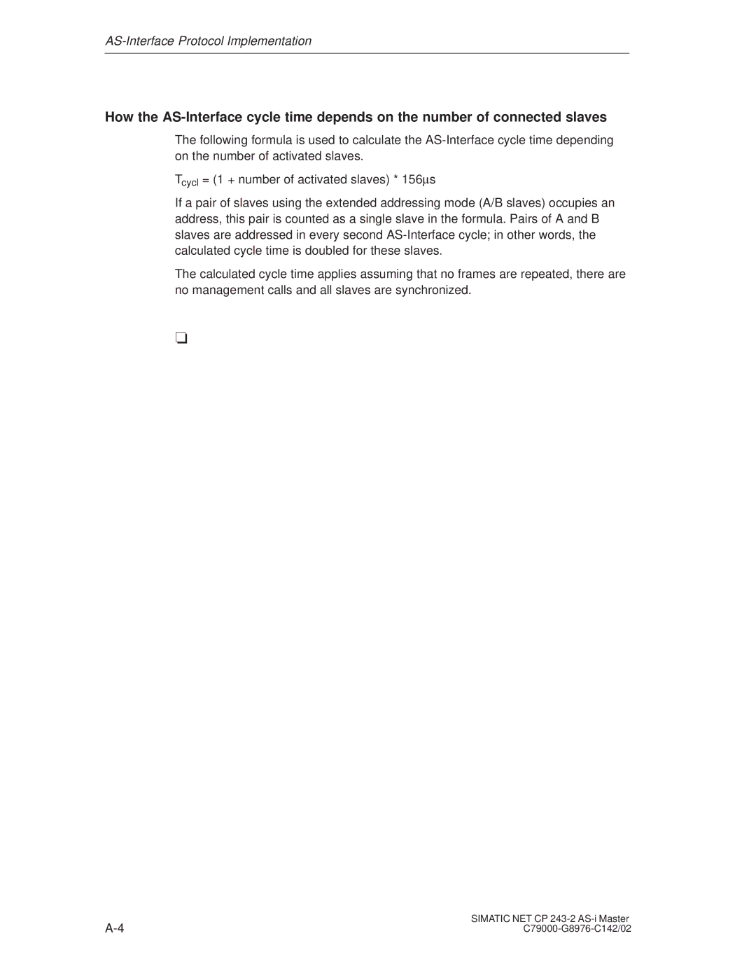 Siemens CP 243-2 installation instructions AS-Interface Protocol Implementation 