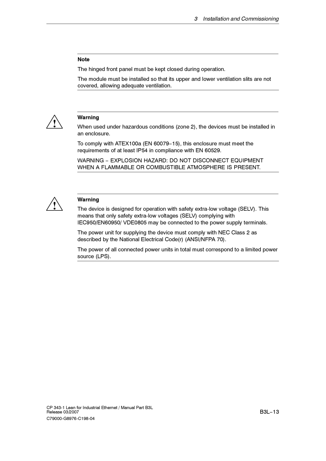 Siemens CP 343-1 manual B3L−13 