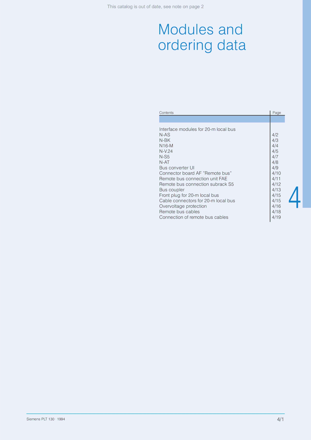 Siemens CS 275 manual Modules and ordering data 