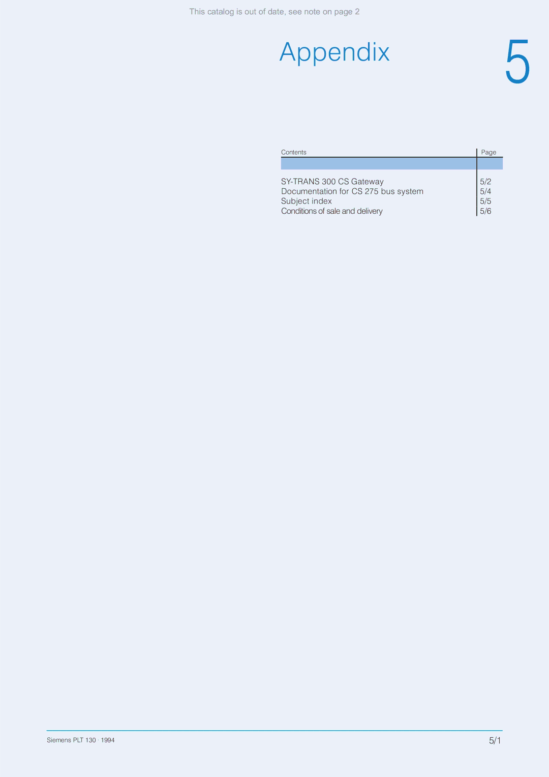 Siemens CS 275 manual Appendix 