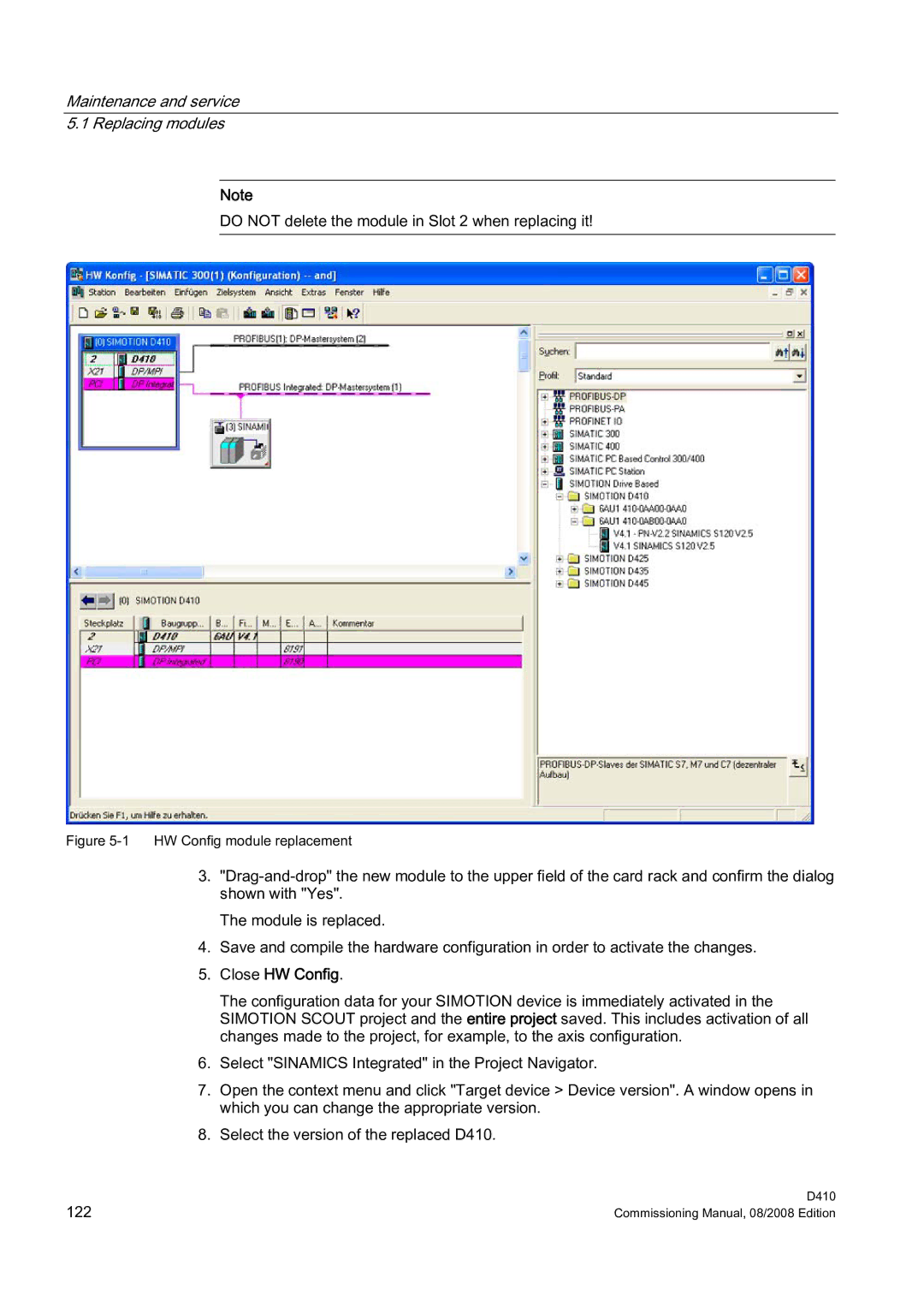 Siemens D410 appendix Close HW Config 