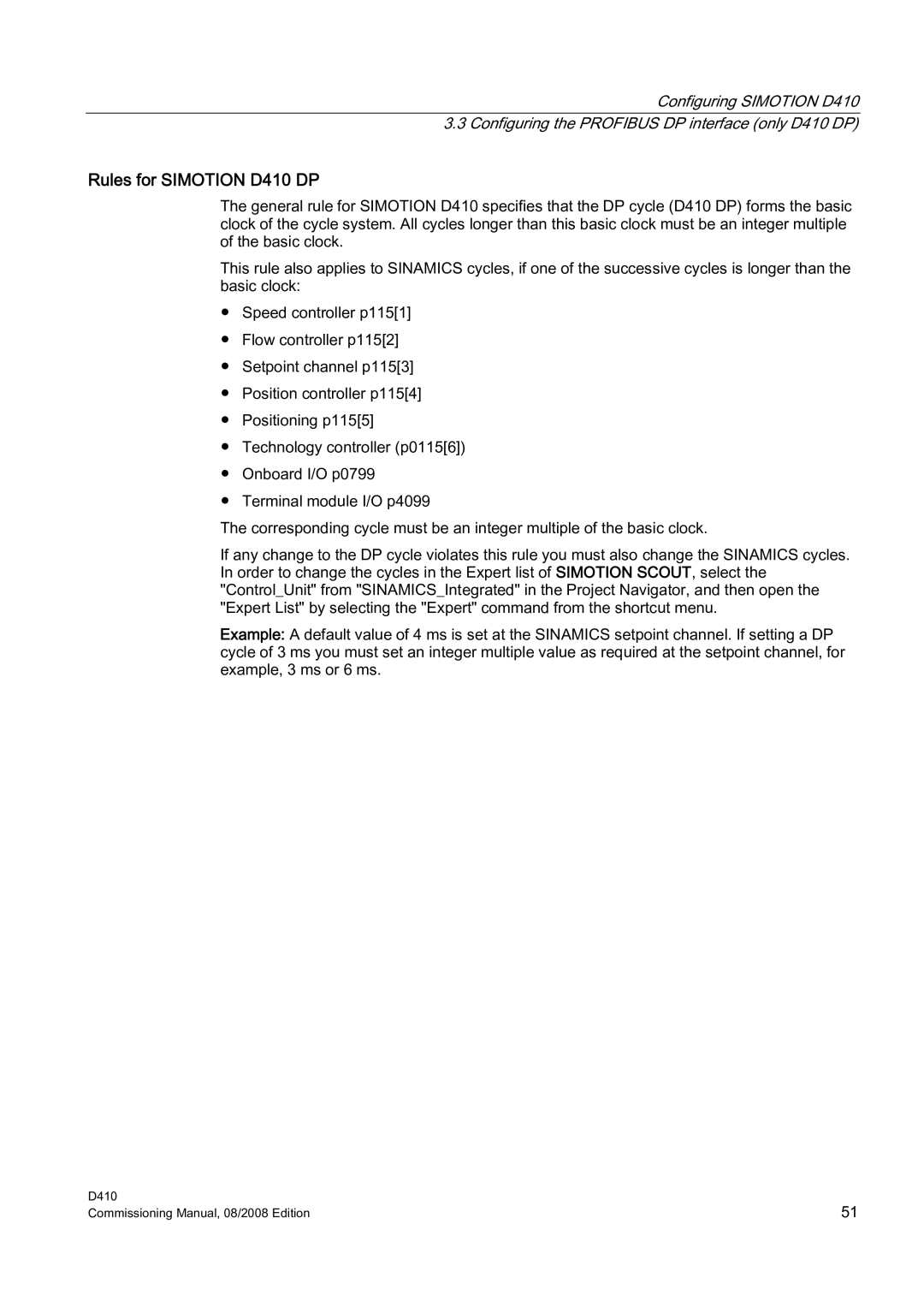 Siemens appendix Rules for Simotion D410 DP 