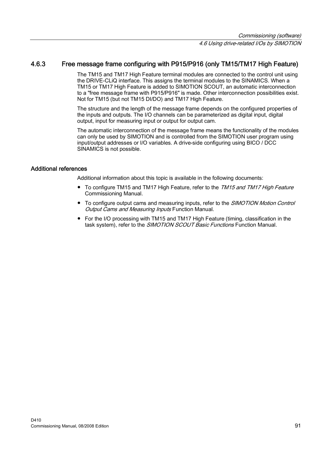 Siemens D410 appendix Additional references 