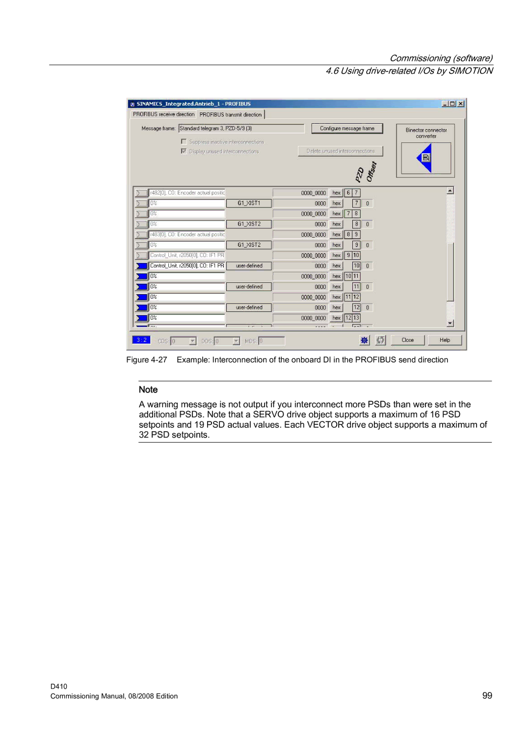 Siemens appendix D410 Commissioning Manual, 08/2008 Edition 