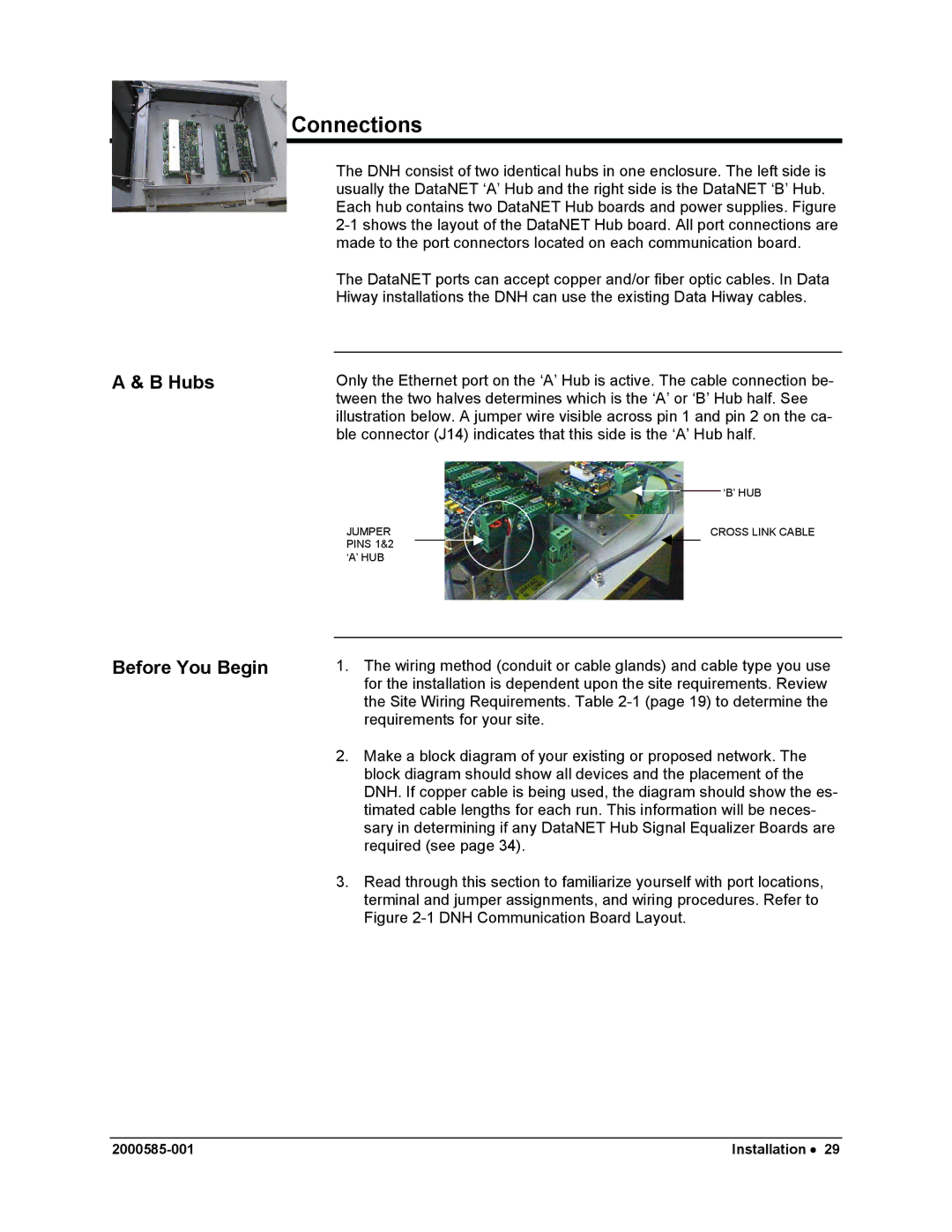 Siemens DataNET Hub (DNH) user manual DataNET Copper Connections, Description Hubs 