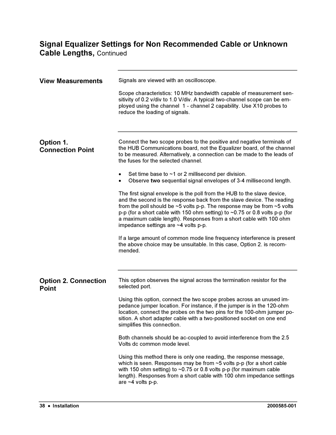 Siemens DataNET Hub (DNH) user manual View Measurements, Option 1. Connection Point Option 2. Connection Point 