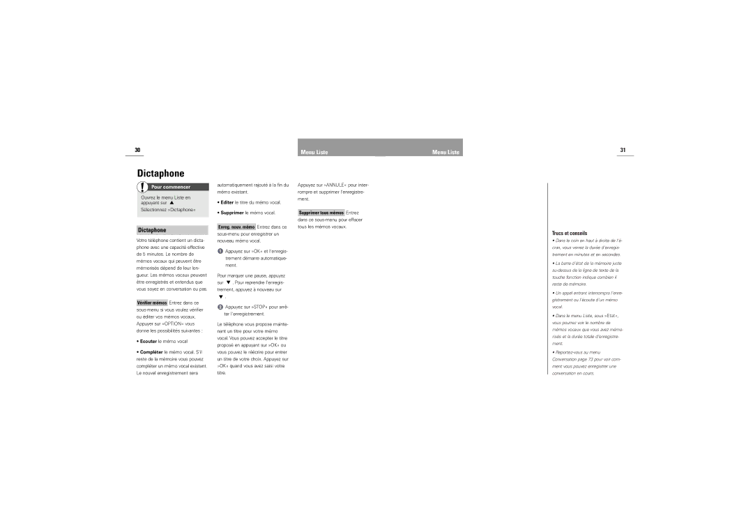 Siemens DK-9490 Pandrup manual Dictaphone 