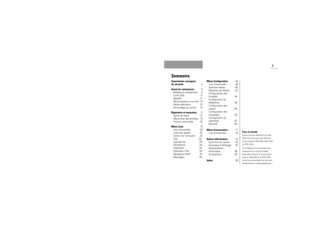 Siemens DK-9490 Pandrup manual Sommaire 