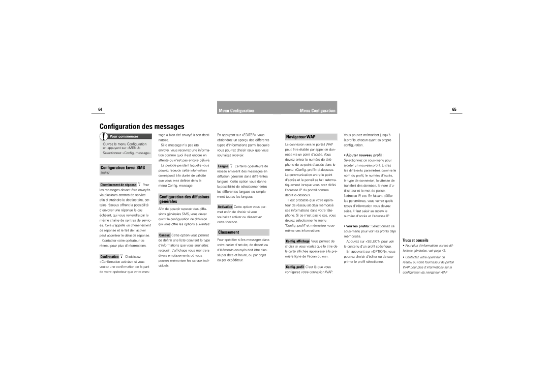 Siemens DK-9490 Pandrup manual Générales, Classement, Configuration des diffusions, Ajouter nouveau profil 