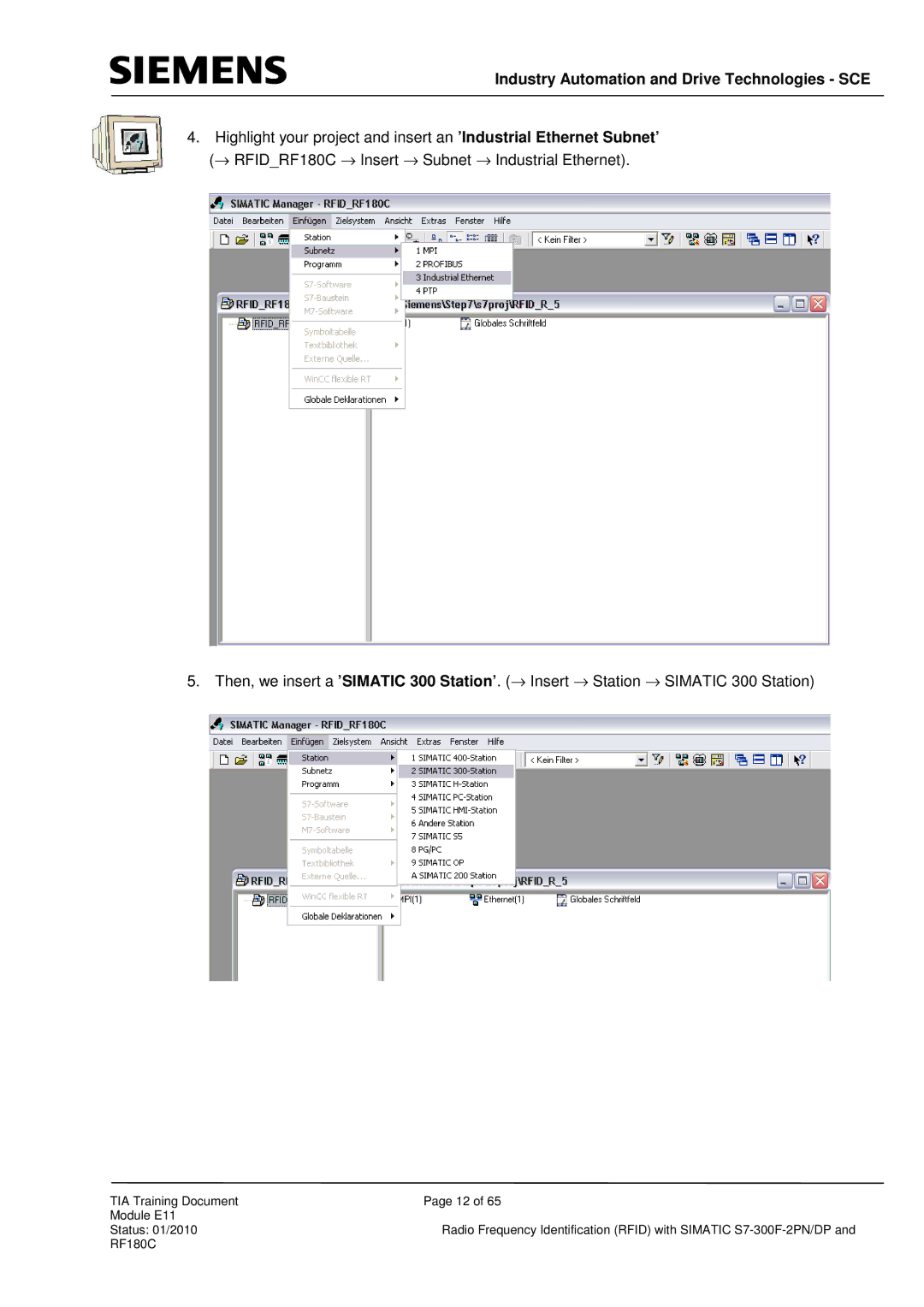 Siemens DP, S7-300F-2 PN manual Industry Automation and Drive Technologies SCE 