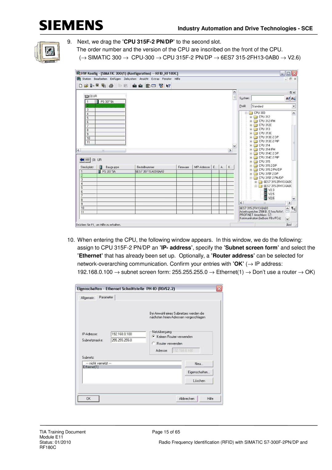 Siemens S7-300F-2 PN, DP manual Industry Automation and Drive Technologies SCE 