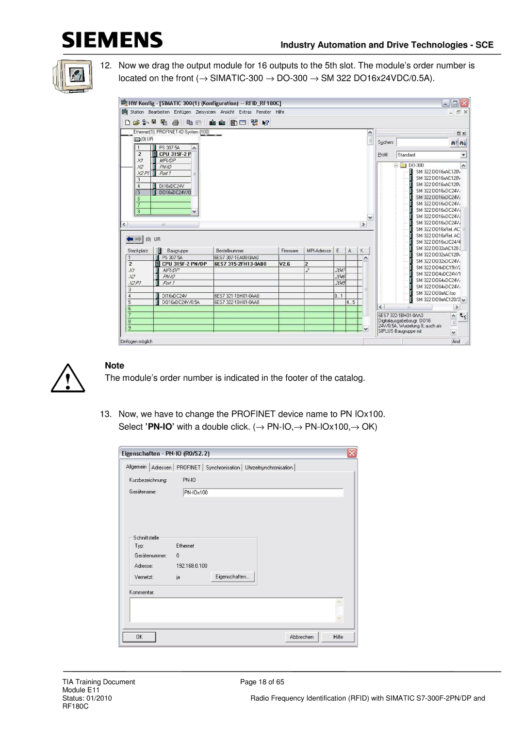 Siemens DP, S7-300F-2 PN manual Industry Automation and Drive Technologies SCE 