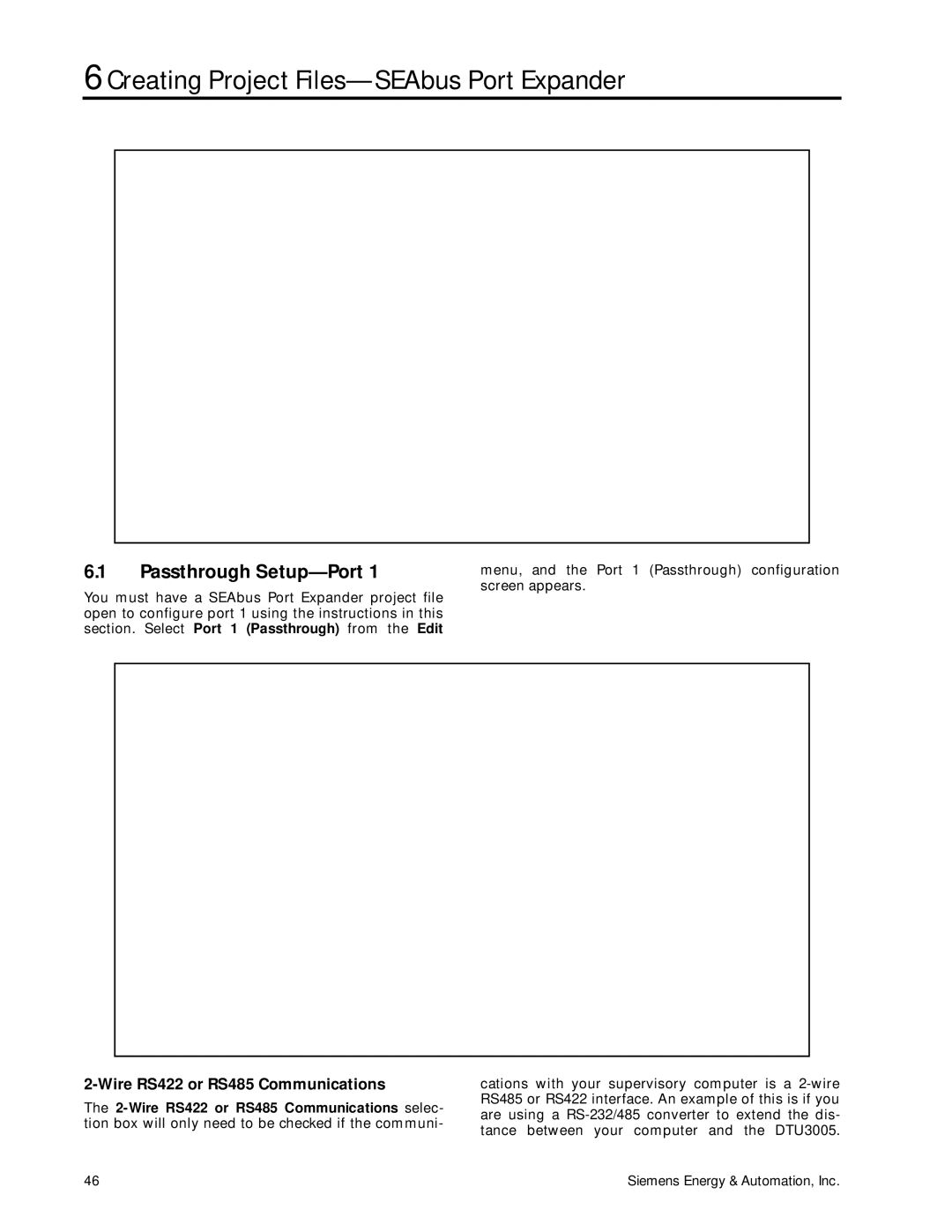 Siemens DTU3005-B manual Menu, and the Port 1 Passthrough configuration 