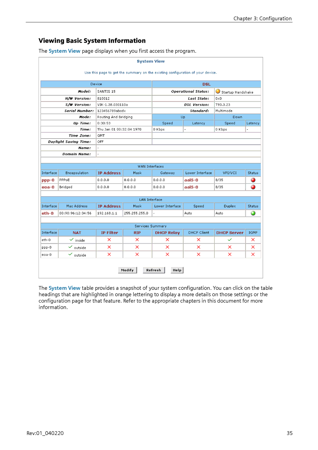 Siemens E-110-I user manual Viewing Basic System Information 