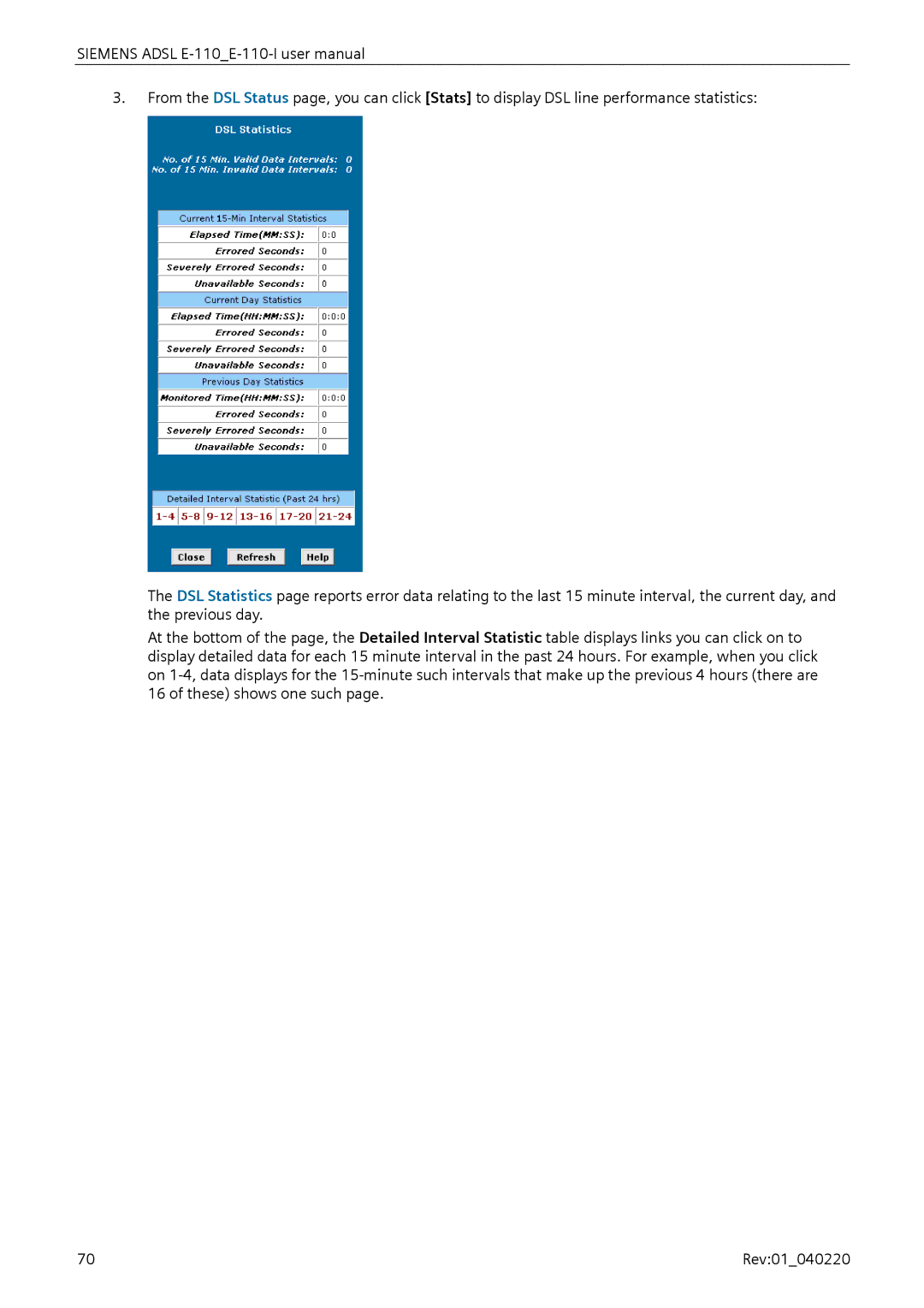 Siemens E-110-I user manual 