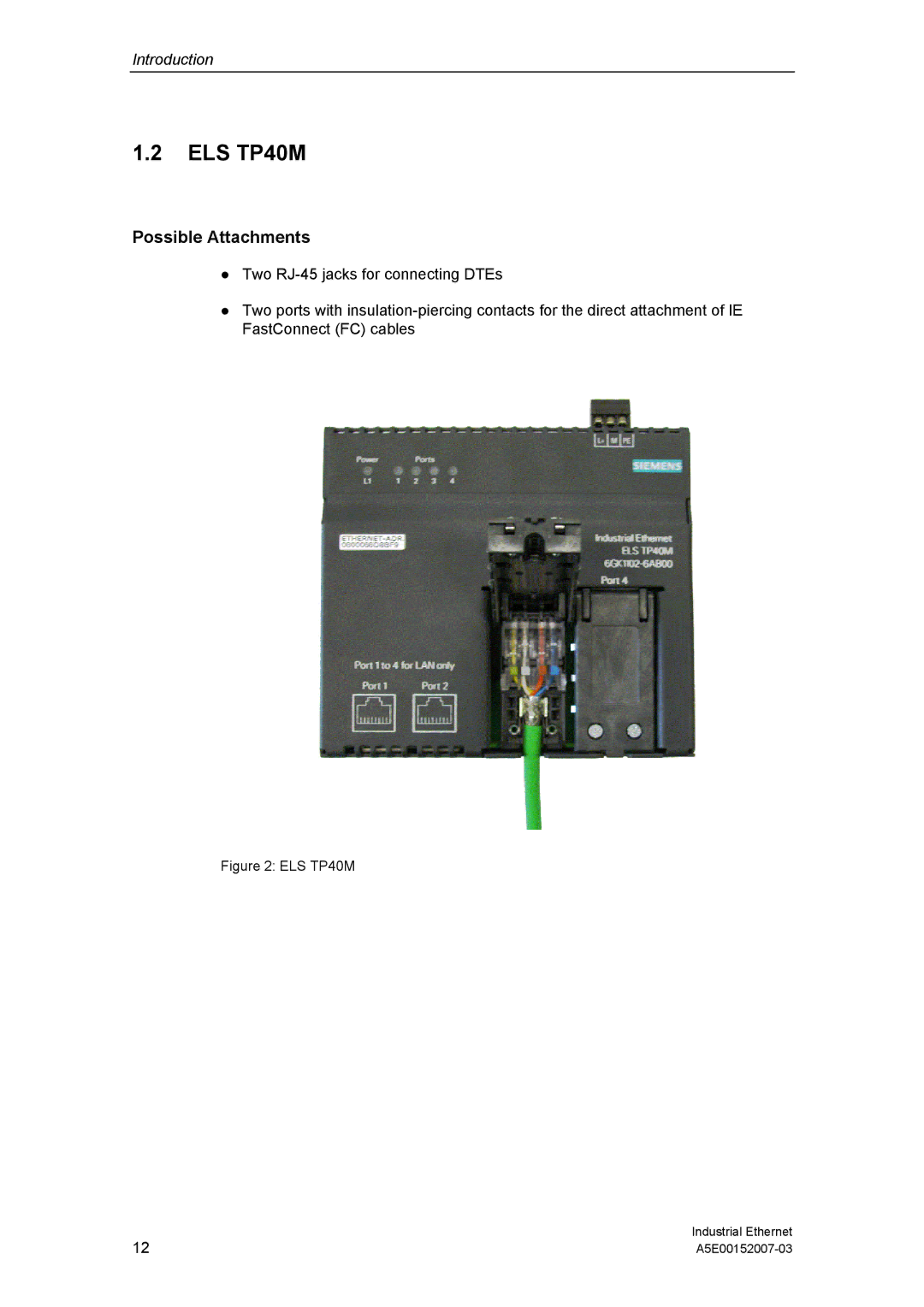 Siemens Electrical Lean Switch installation instructions ELS TP40M 