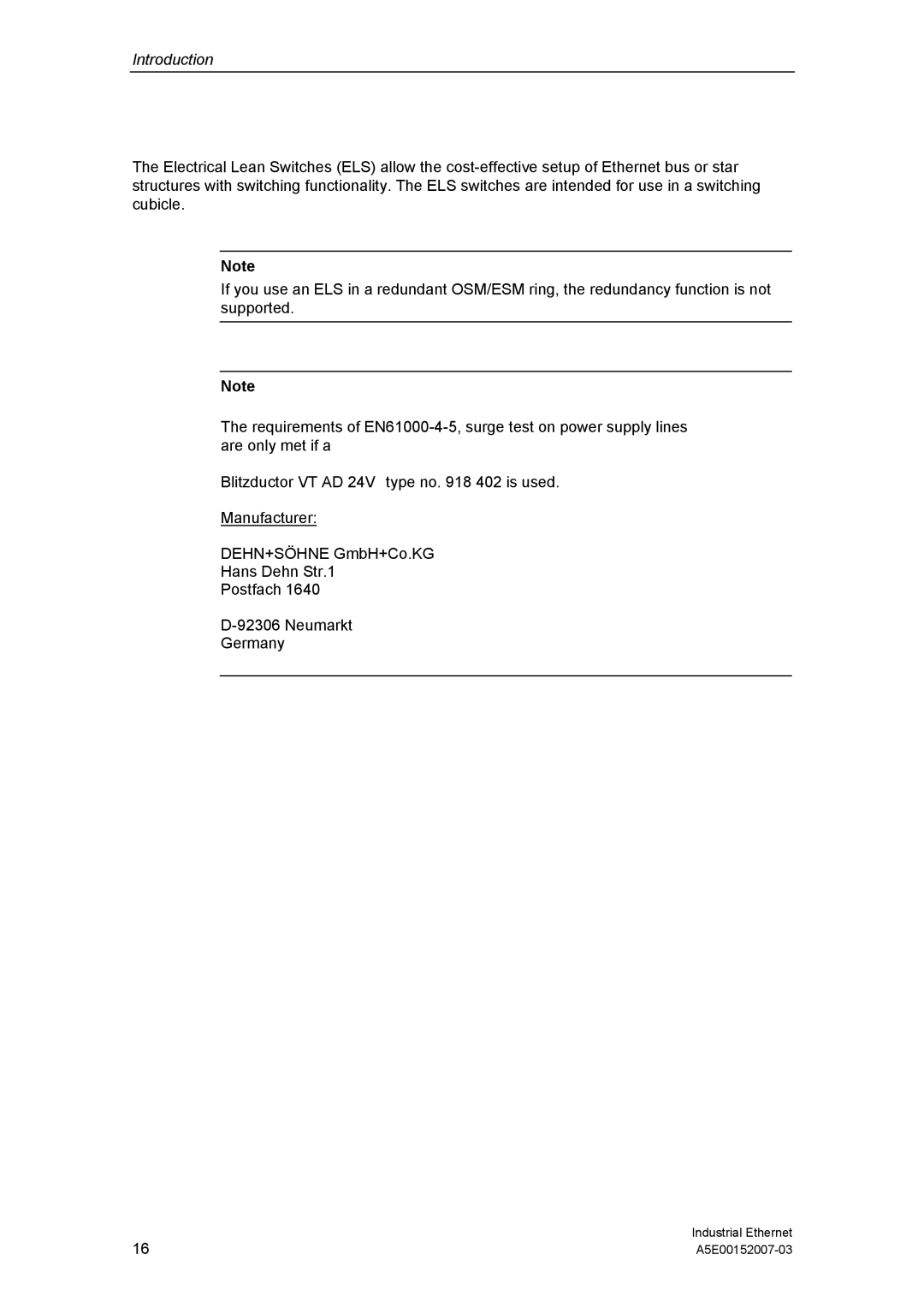 Siemens Electrical Lean Switch installation instructions Introduction 