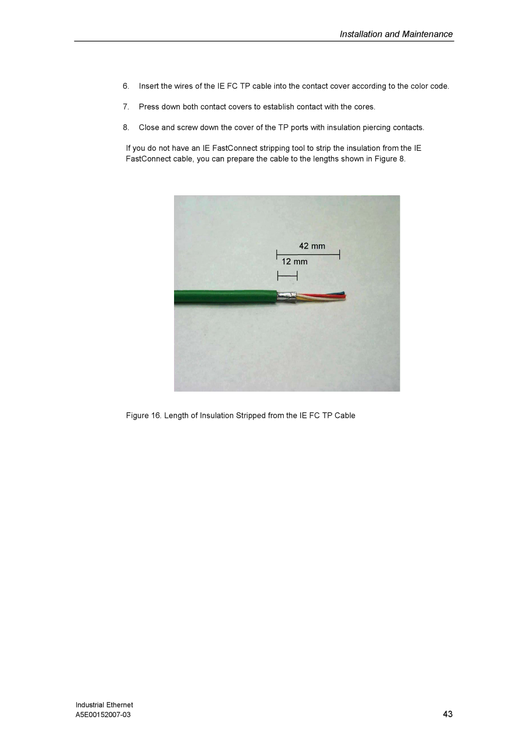 Siemens Electrical Lean Switch installation instructions 42 mm 12 mm 