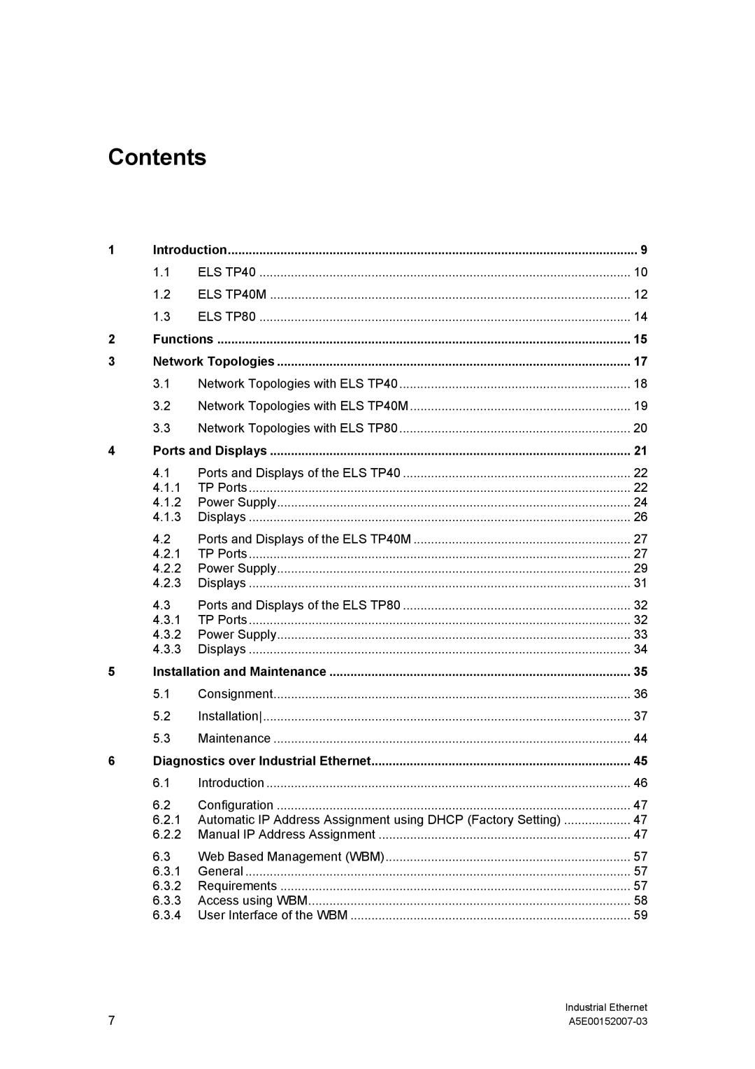 Siemens Electrical Lean Switch installation instructions Contents 