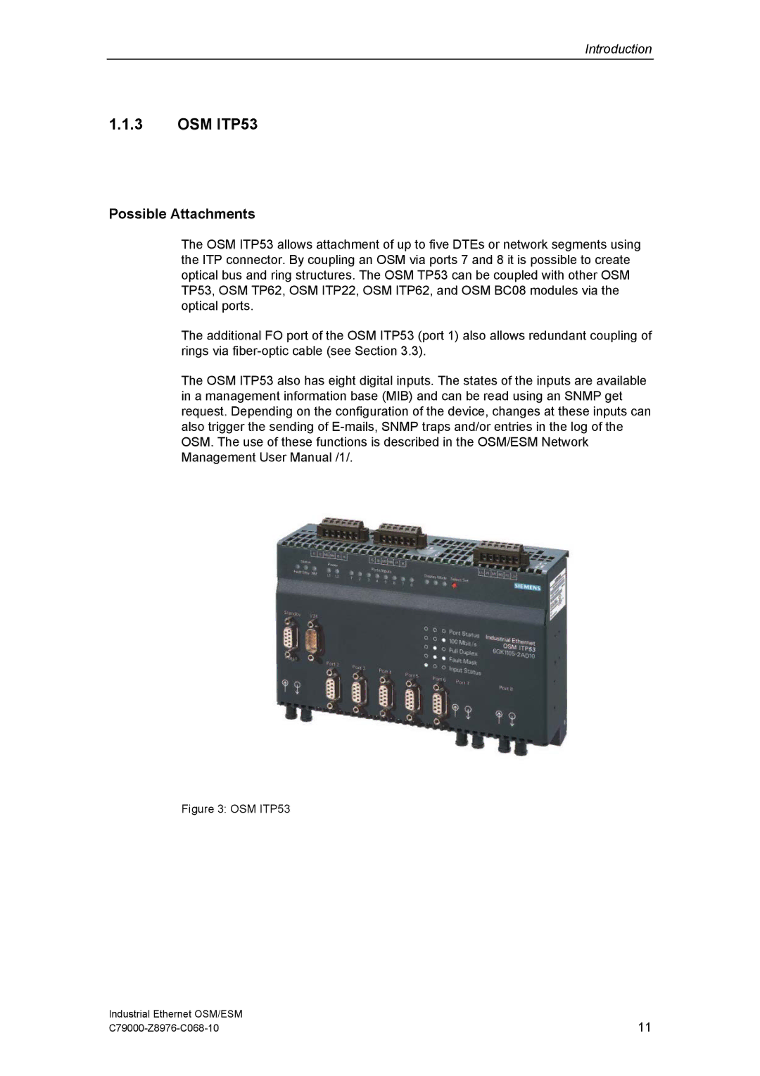 Siemens ESM technical specifications OSM ITP53 