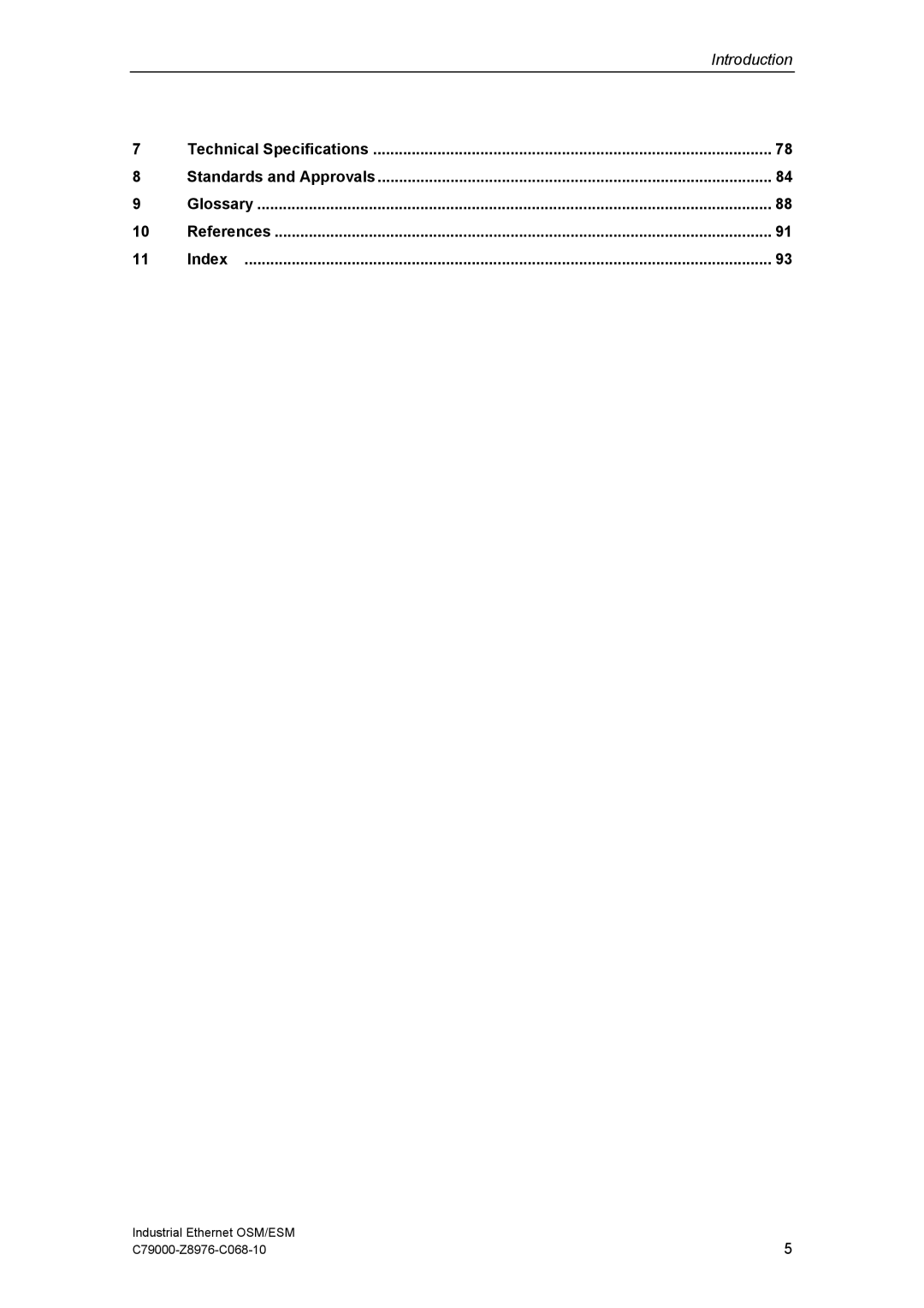 Siemens OSM, ESM technical specifications Introduction 