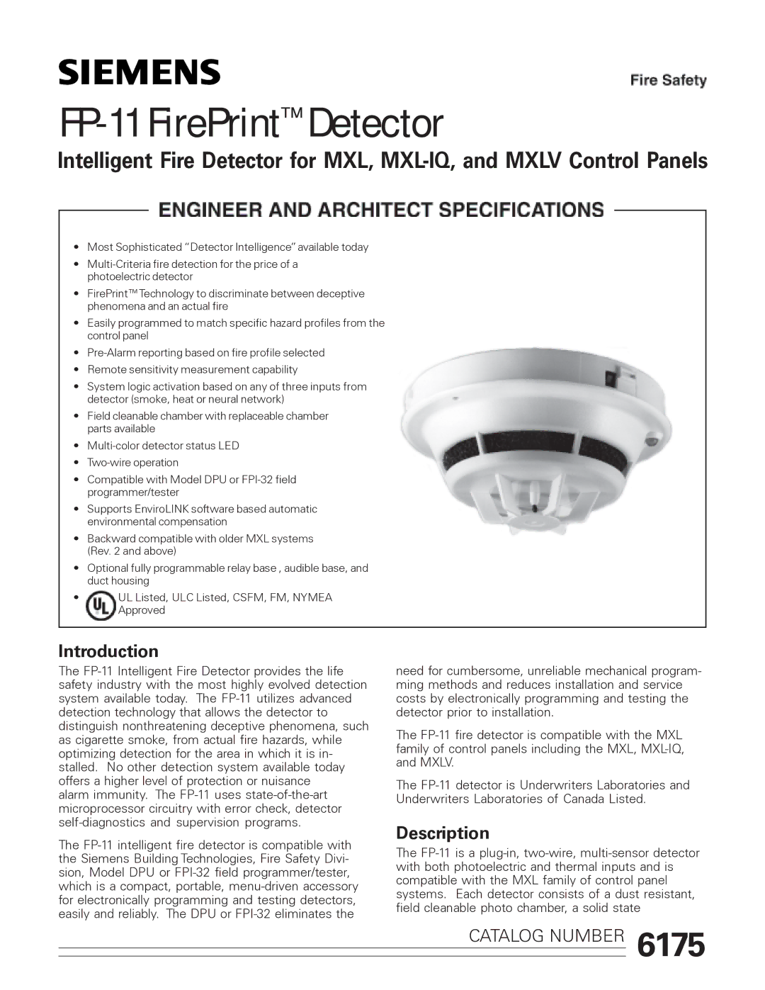 Siemens FP-11 manual Introduction, Description 