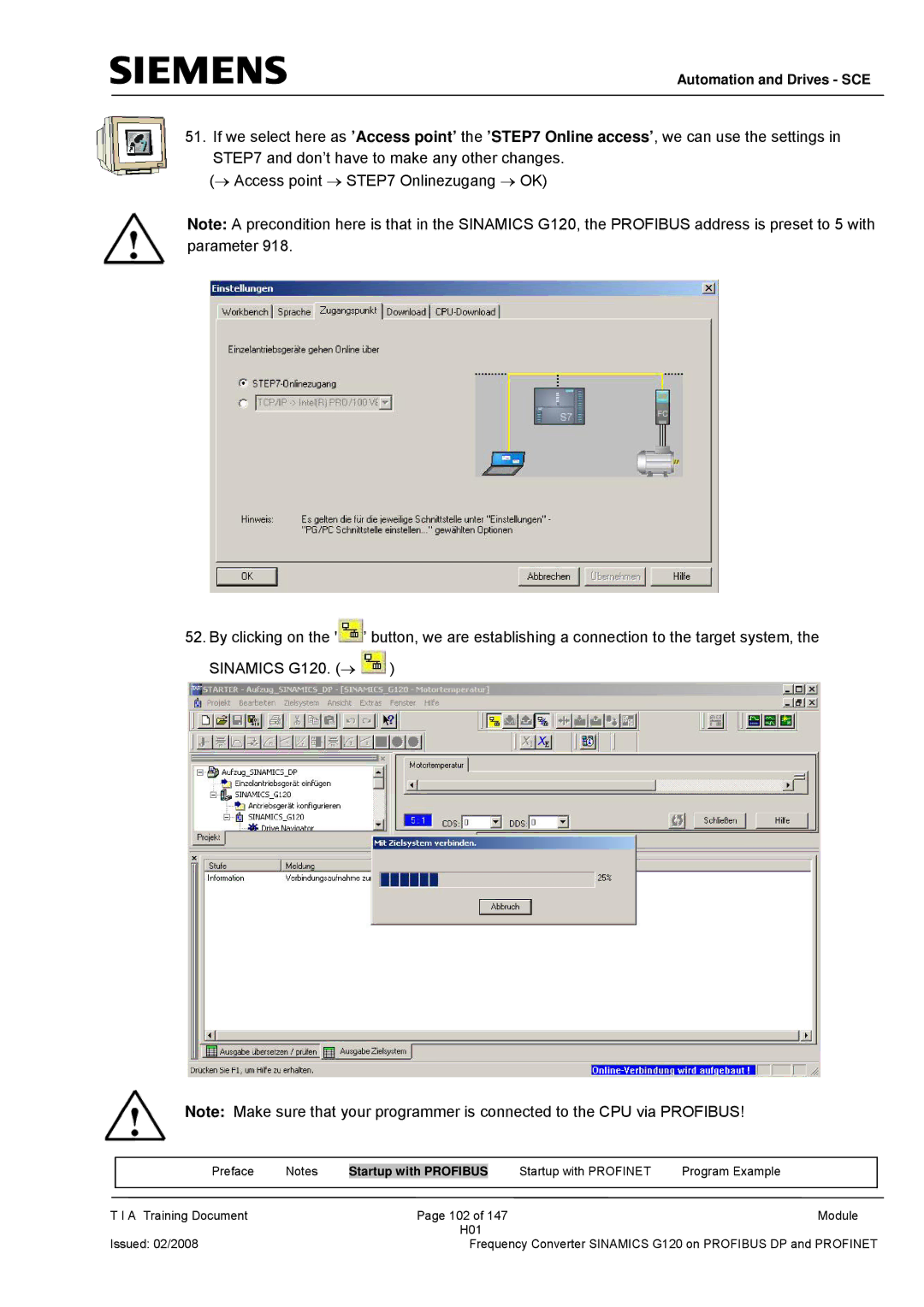 Siemens G120 manual Automation and Drives SCE 