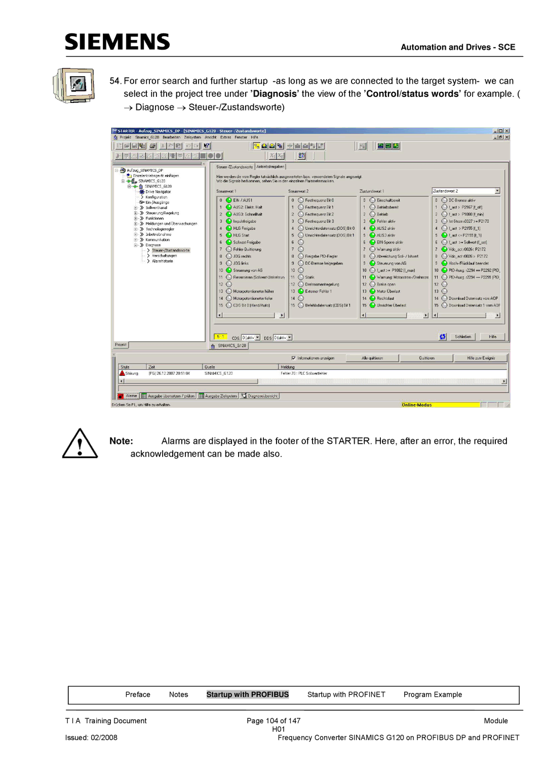 Siemens G120 manual Automation and Drives SCE 