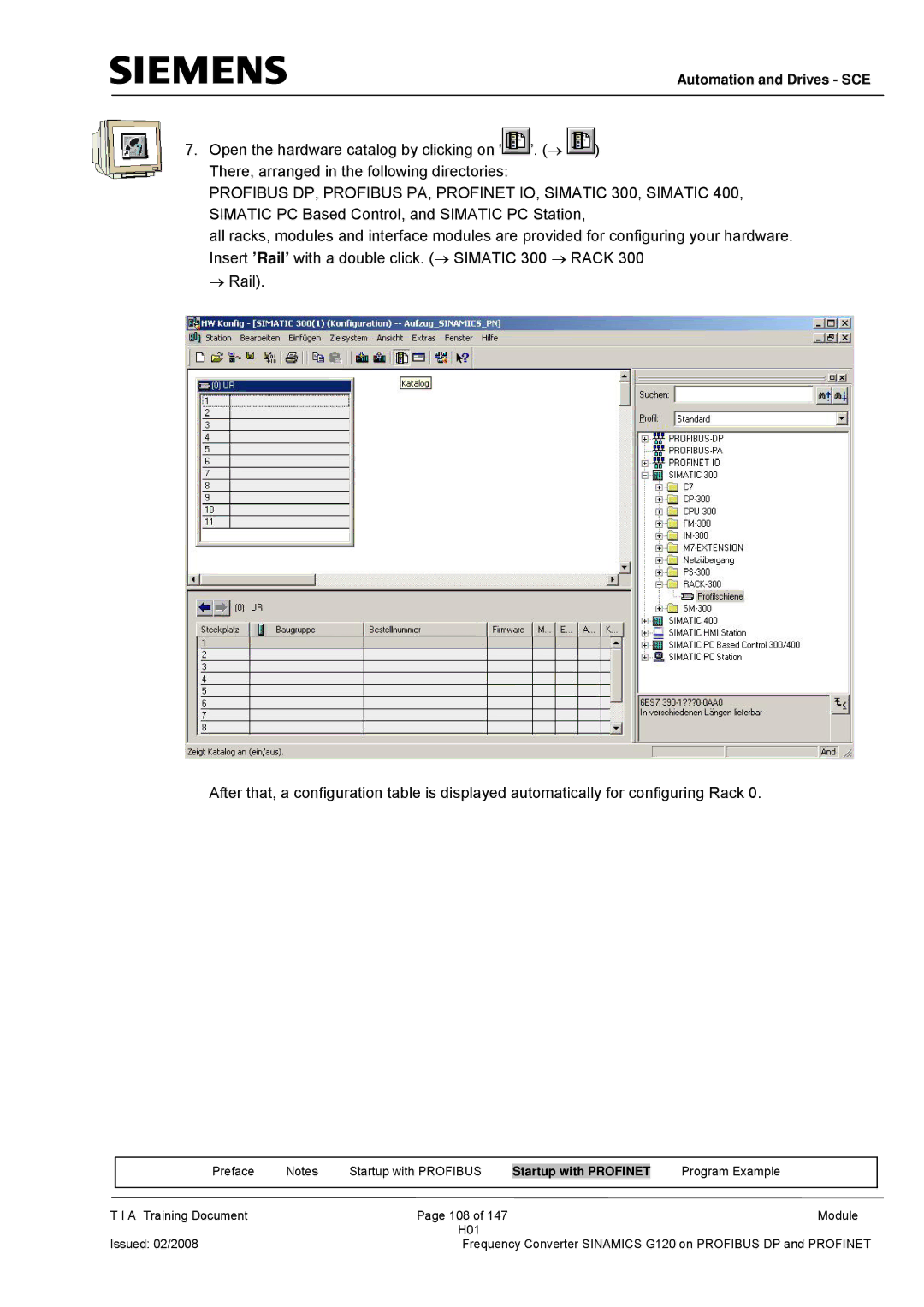 Siemens G120 manual Automation and Drives SCE 