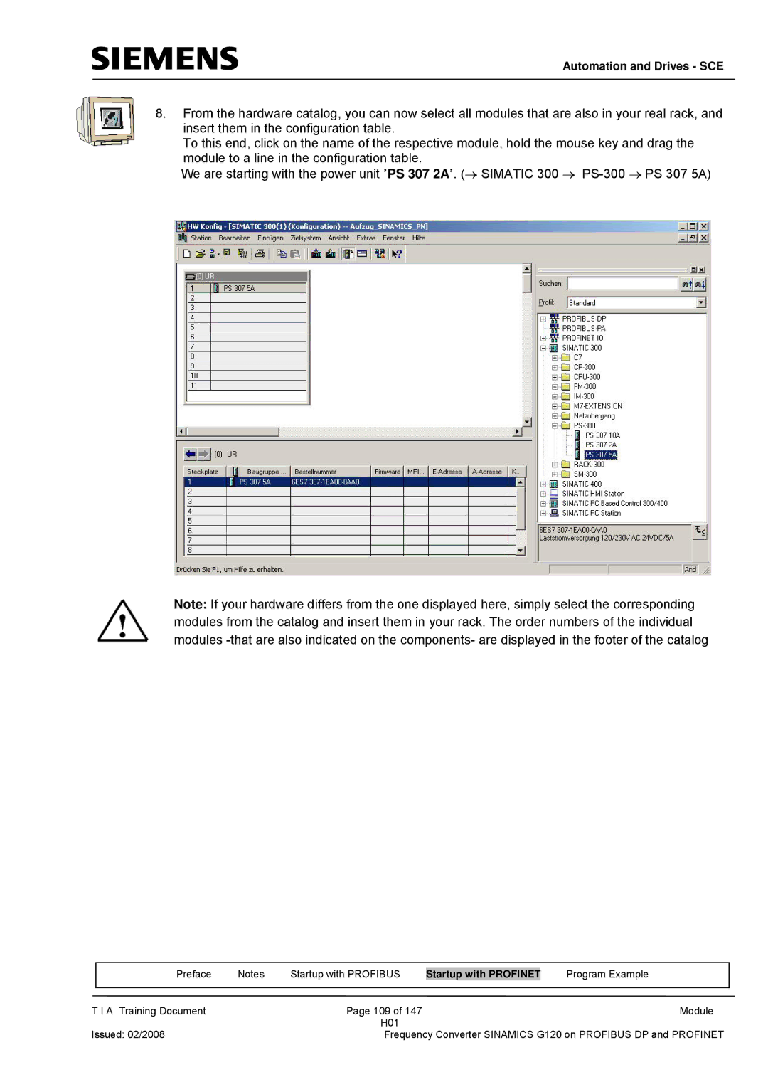 Siemens G120 manual Automation and Drives SCE 