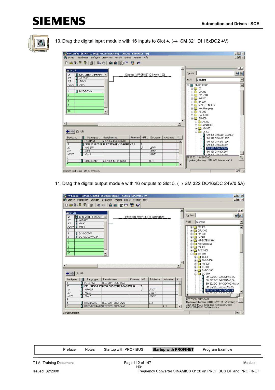 Siemens G120 manual Automation and Drives SCE 