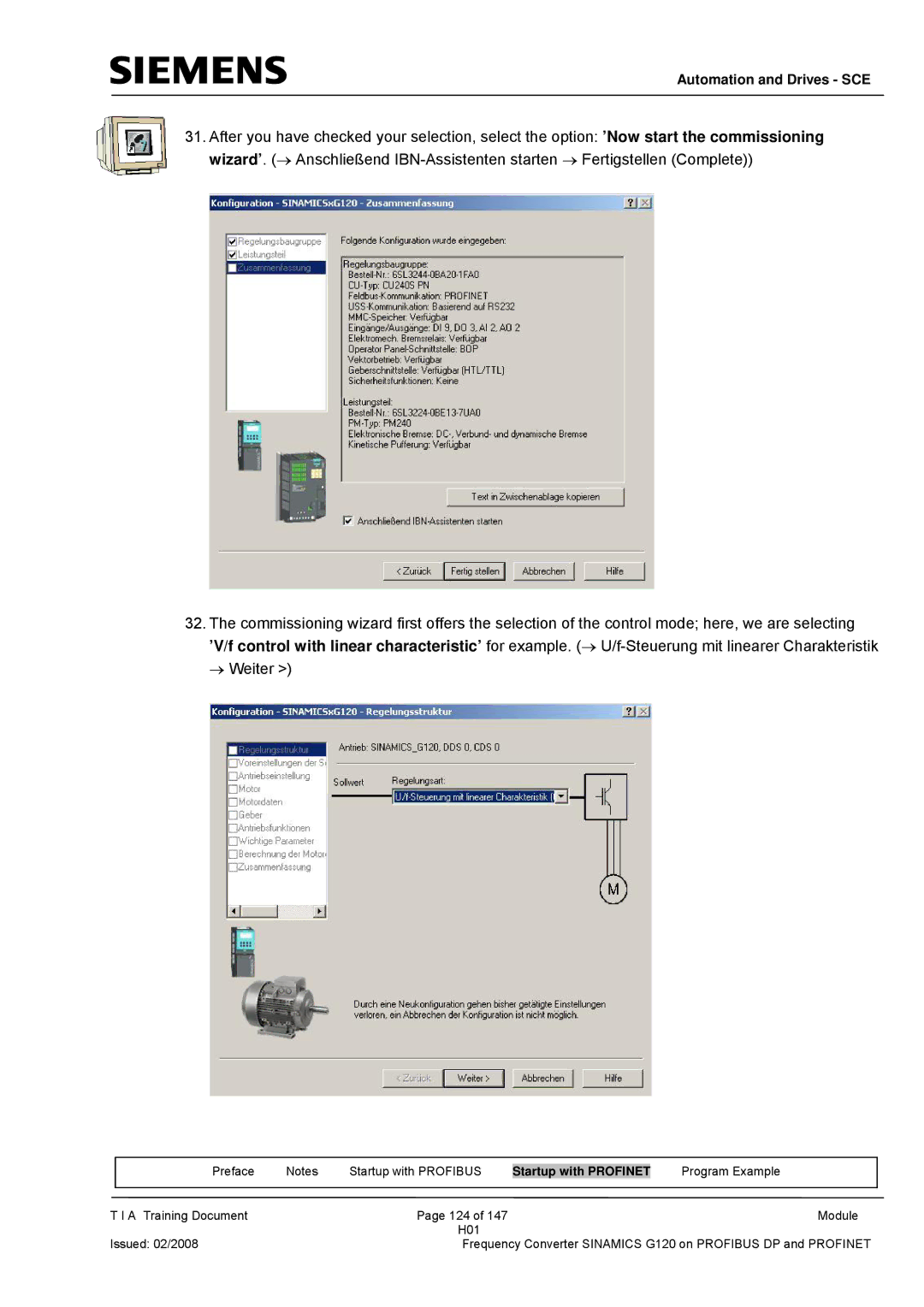 Siemens G120 manual Automation and Drives SCE 