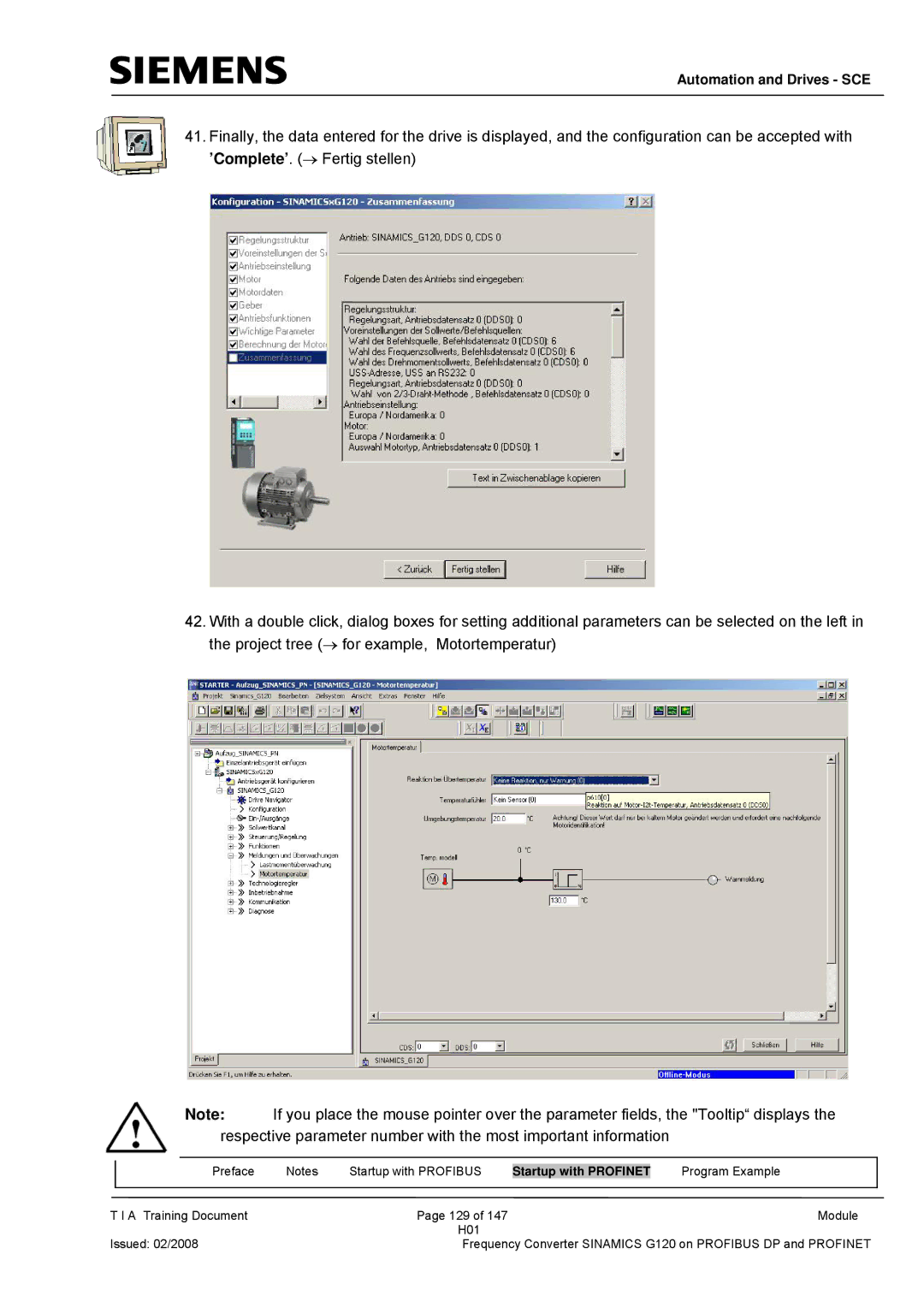 Siemens G120 manual Automation and Drives SCE 