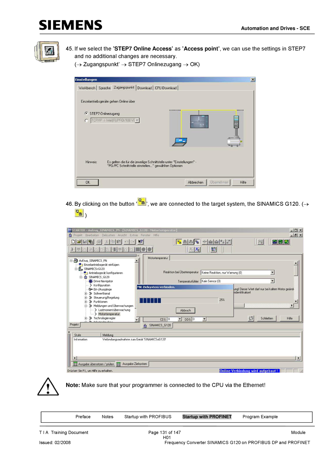 Siemens G120 manual Automation and Drives SCE 