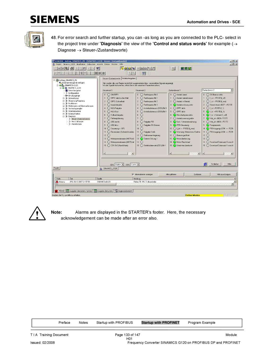 Siemens G120 manual Automation and Drives SCE 