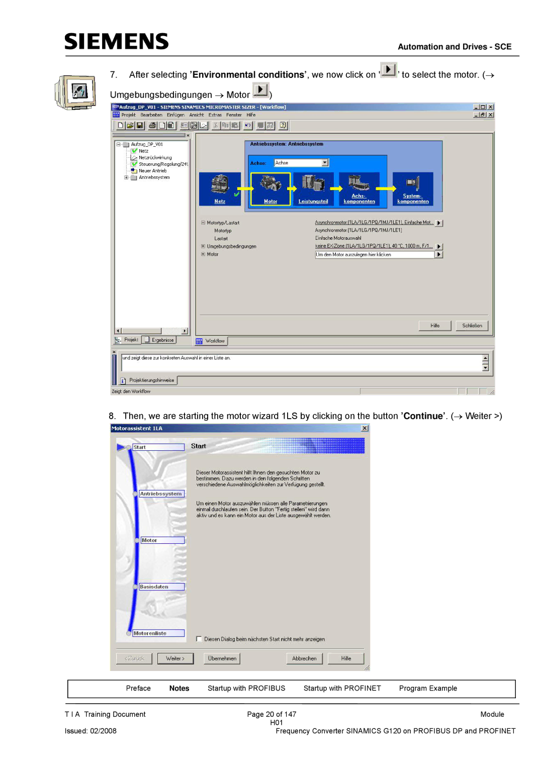 Siemens G120 manual Automation and Drives SCE 