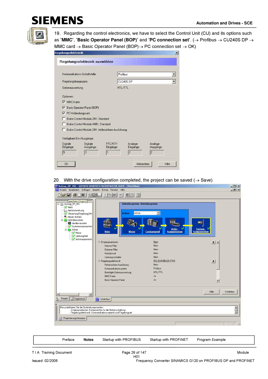 Siemens G120 manual Automation and Drives SCE 