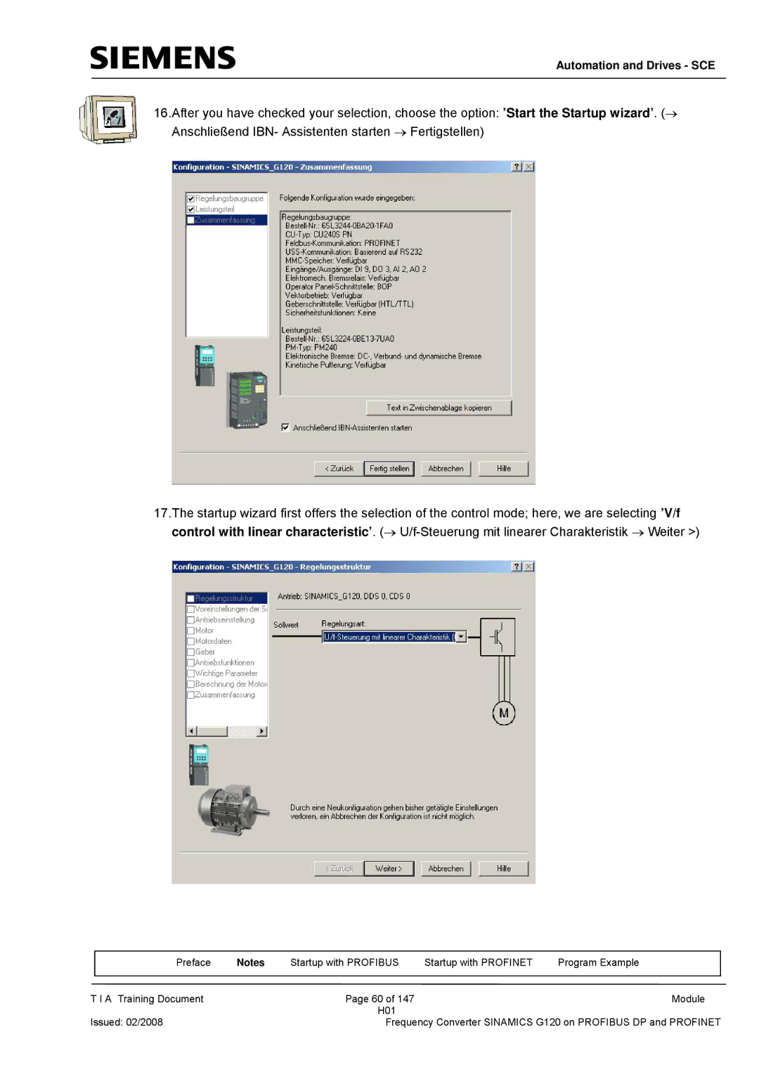 Siemens G120 manual Automation and Drives SCE 