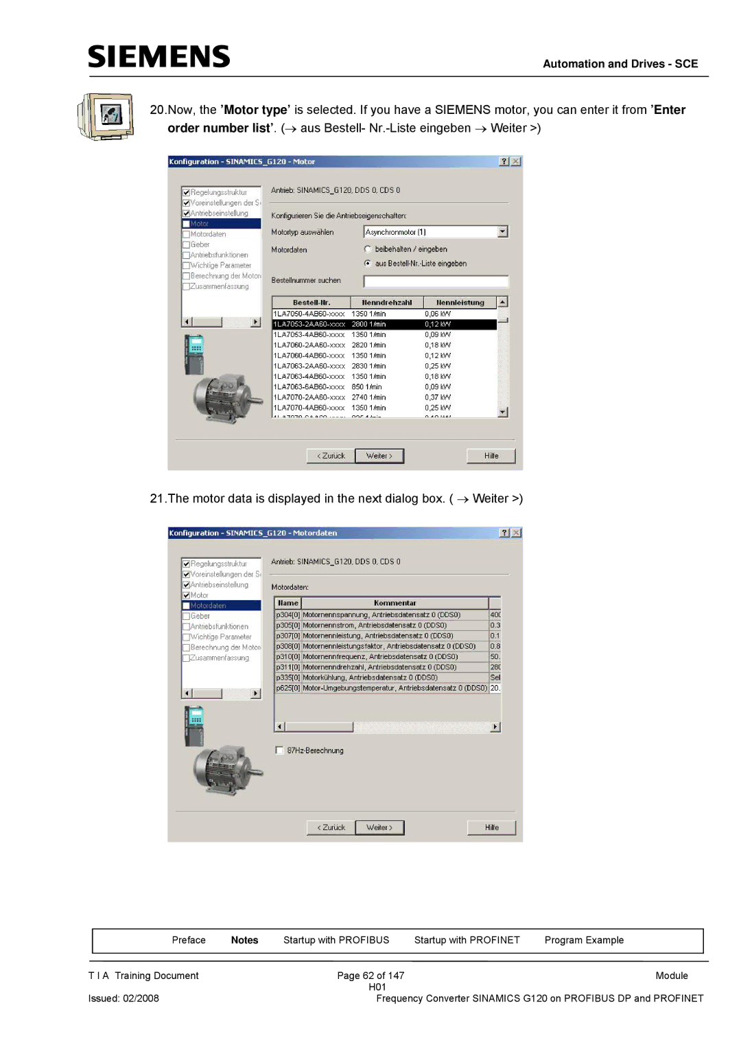 Siemens G120 manual Automation and Drives SCE 