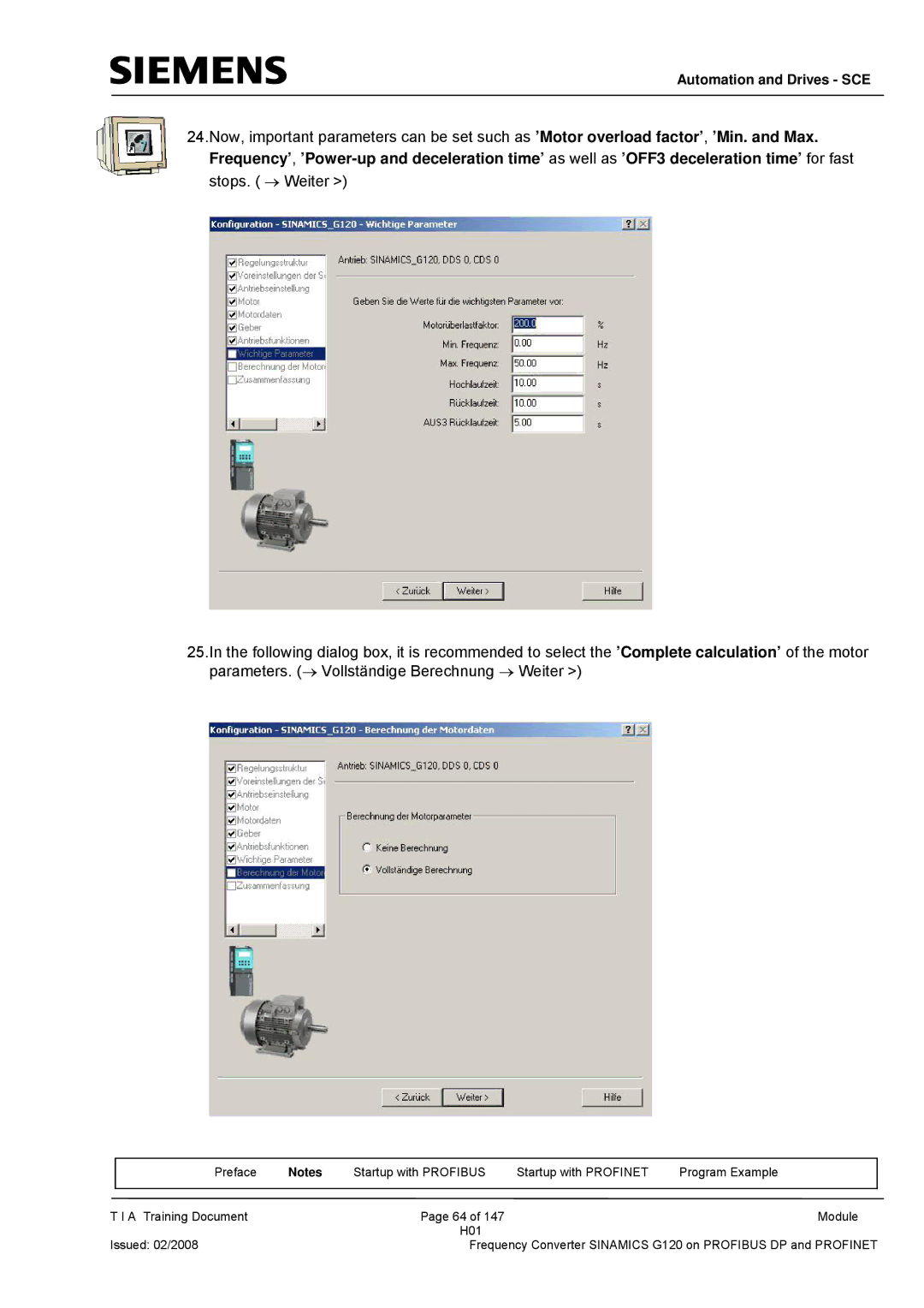 Siemens G120 manual Automation and Drives SCE 