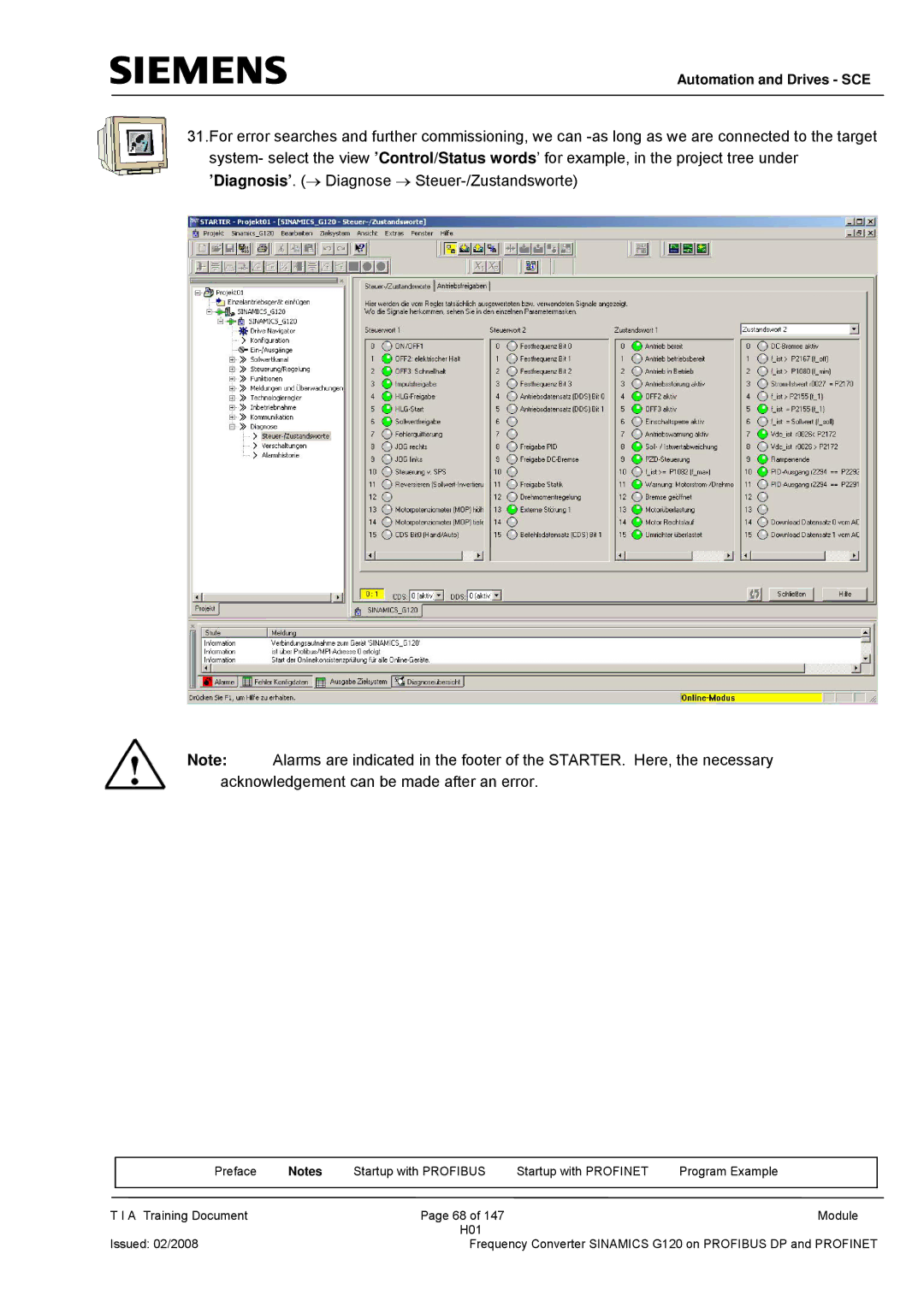 Siemens G120 manual Automation and Drives SCE 