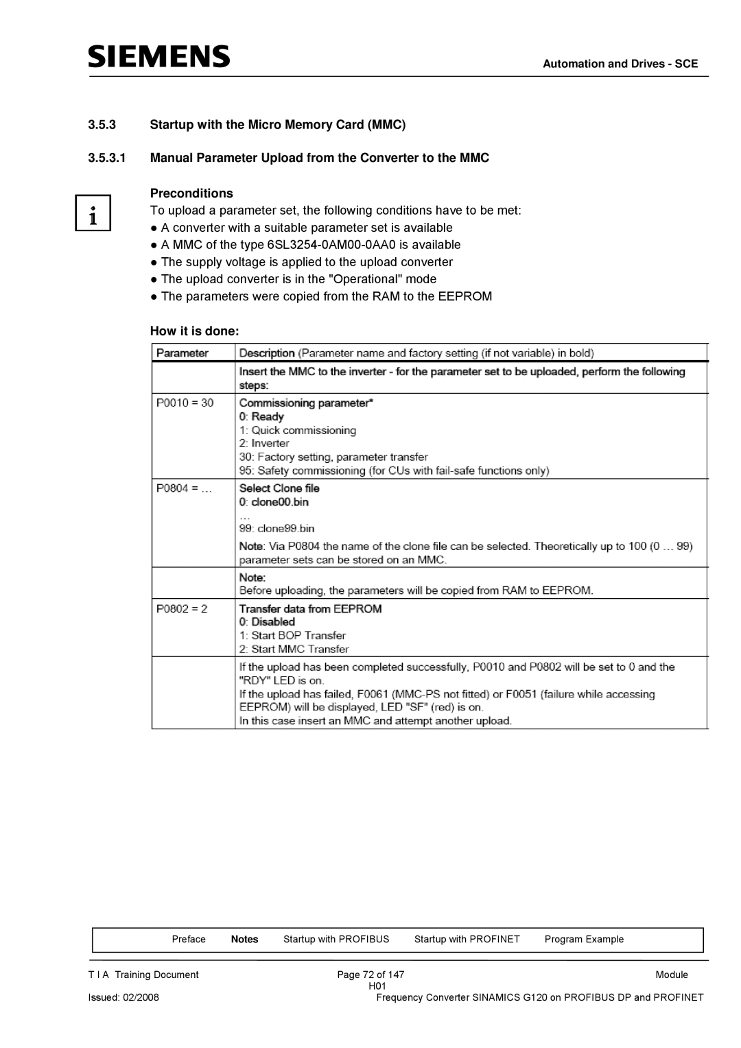 Siemens G120 manual How it is done 