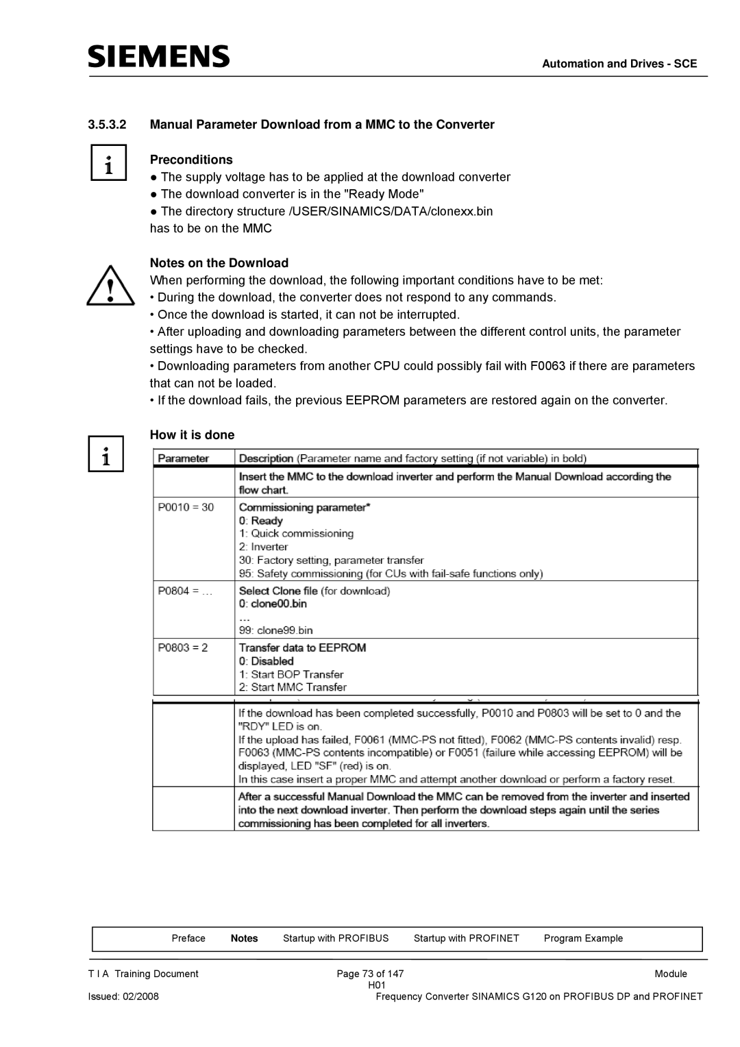 Siemens G120 manual How it is done 