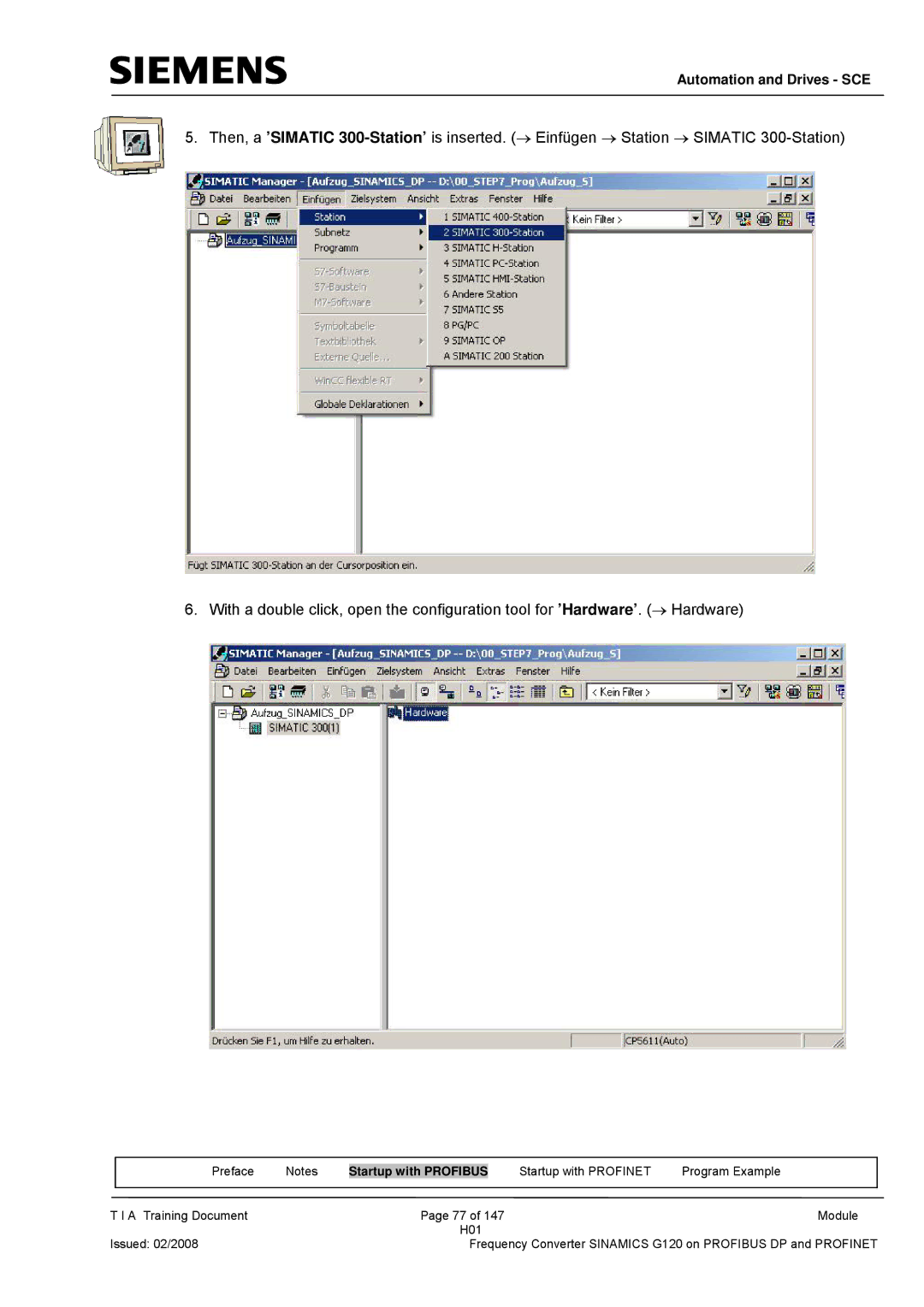 Siemens G120 manual Automation and Drives SCE 